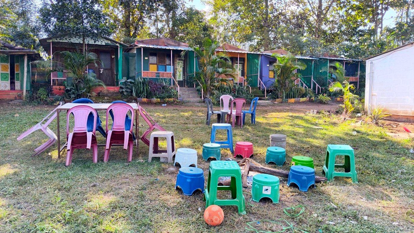 Cottages and garden at Rayudu Resort's
